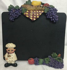 Resin Bistro Chef Chalkboard Menu 7.5" x 8"  Adorable 