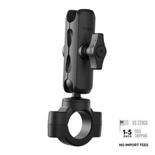 Motorcycle Handlebar Mount - Small Base with Double Socket Arm Medium Arm