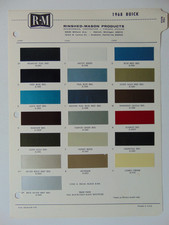 Original 1968 R-m Rinshed-mason Buick Paint Chips Sheet