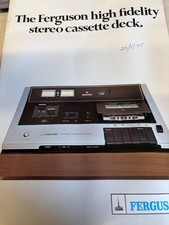 FERGUSON HIGH FIDELITY STEREO CASSETTE DECK BROCHURE  RARE