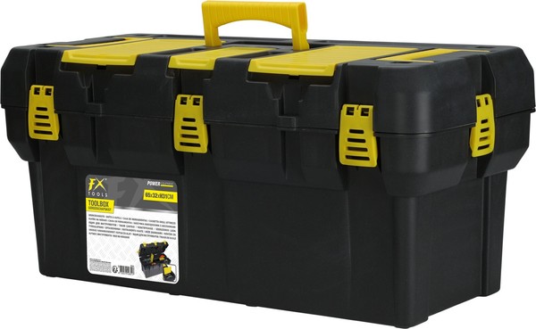 Werkzeugkasten Werkzeugkiste Angelkoffer Werkzeugkoffer Aufbewahrungsbox Schwarz-image