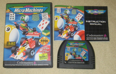 MicroMachines Complete in Box for Sega Genesis. Authentic. Clean
