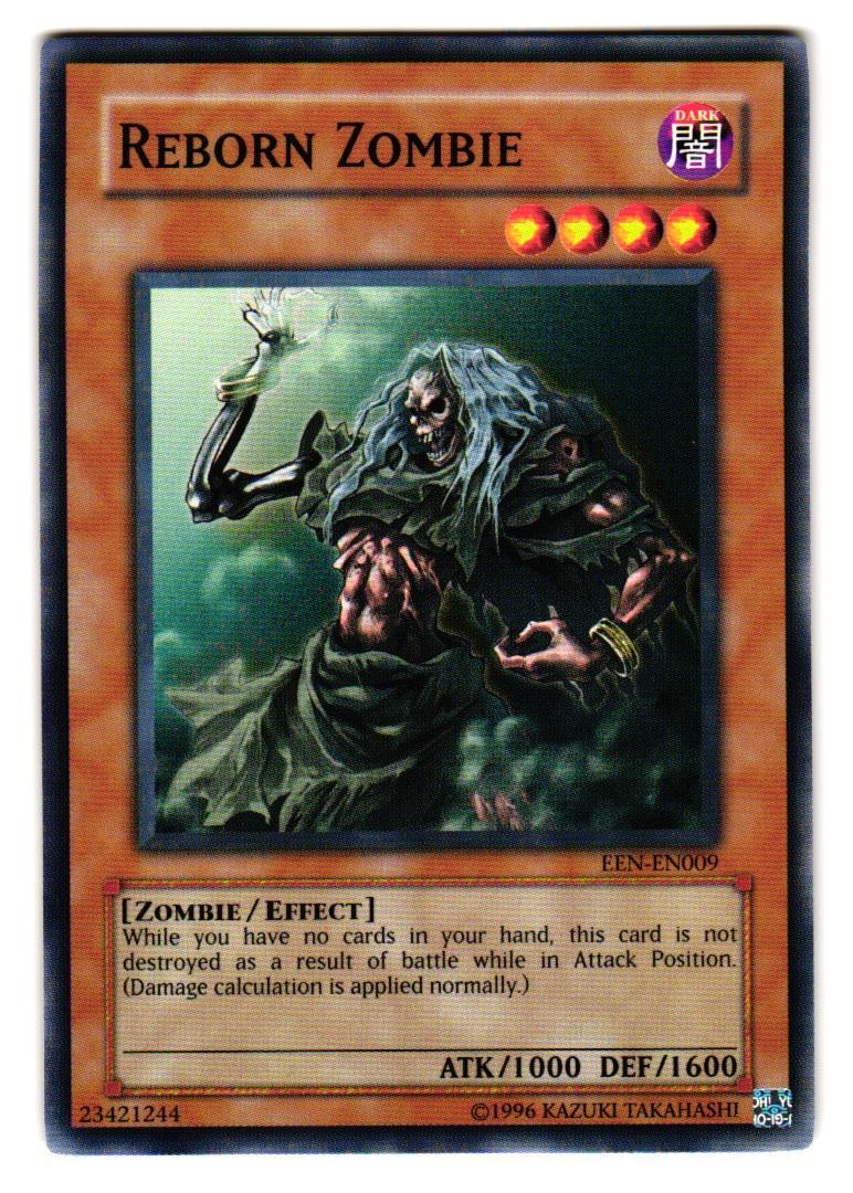 Reborn Zombie EEN-EN009 YuGiOh Elemental Energy trading card — raw and PSA graded price guide