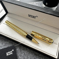 Montblanc Luxury Style Gold Rollerball Pen Engraved Executive Writing VIP Gift