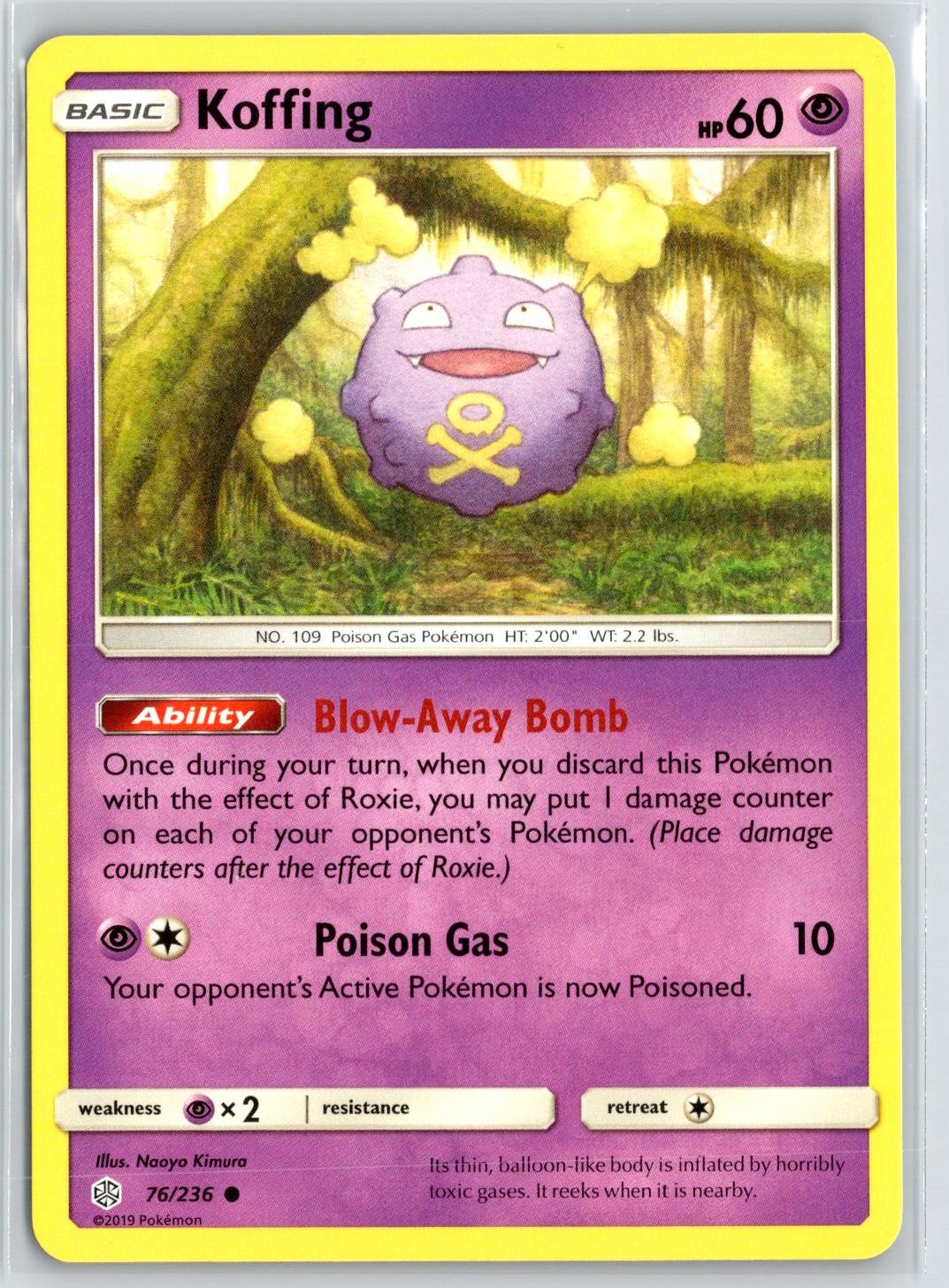 KOFFING 76/236 LIGHTLY PLAYED Cosmic Eclipse