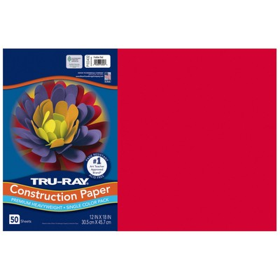 #ad Festive Red Construction Paper 50 Sheets 12 x 18 inch 50% Recycled for Art $15.44