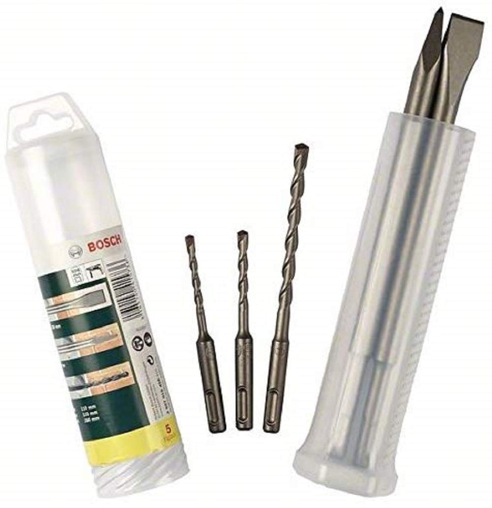 Bosch Home and Garden 2607019455 Set Misto, Pezzi, Scalpelli Punte, SDS-Plu 2vQe