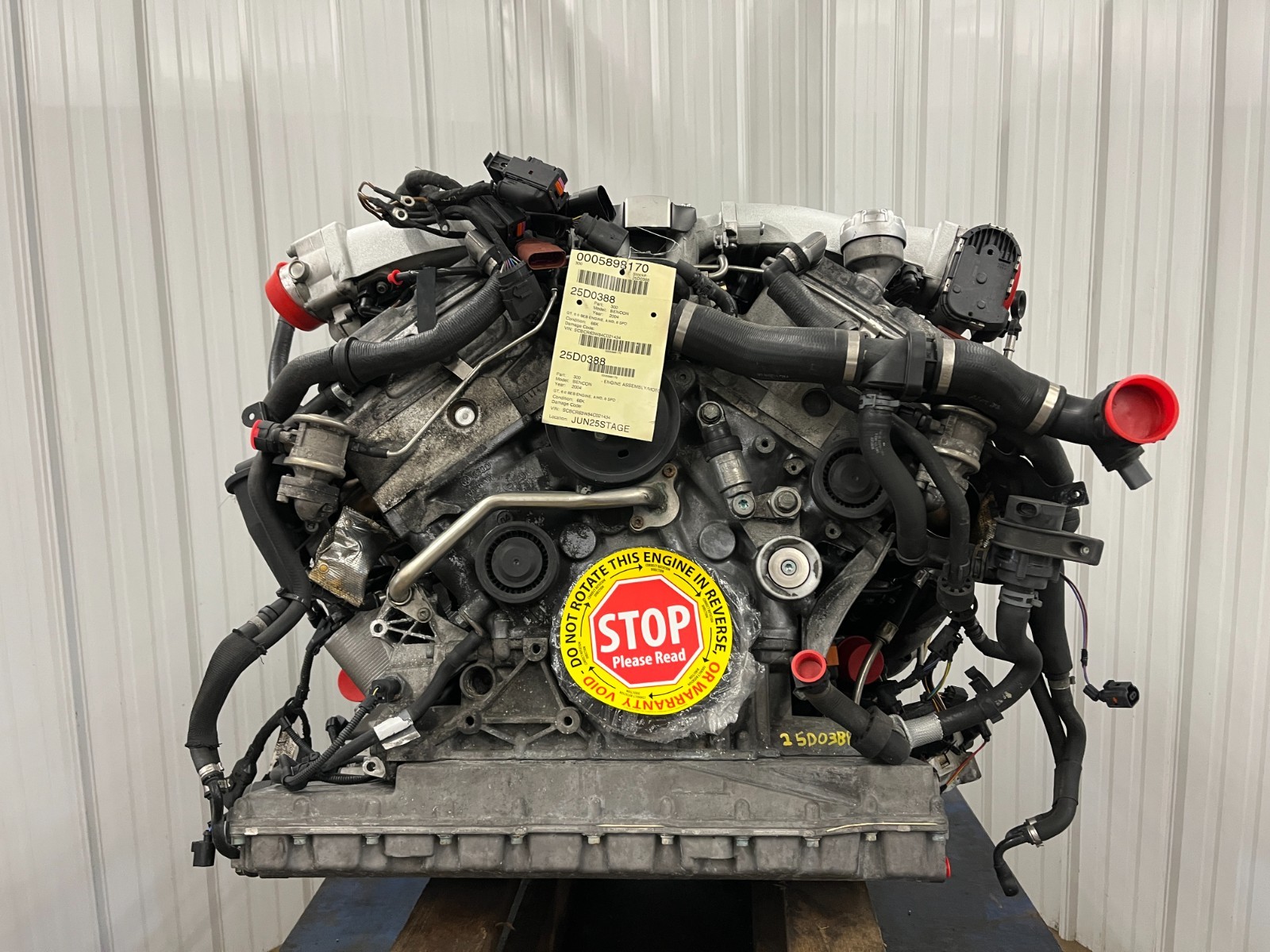 2004 BENTLEY CONTINENTAL GT ENGINE MOTOR 6.0 AWD NO CORE CHARGE 66,426 MILES