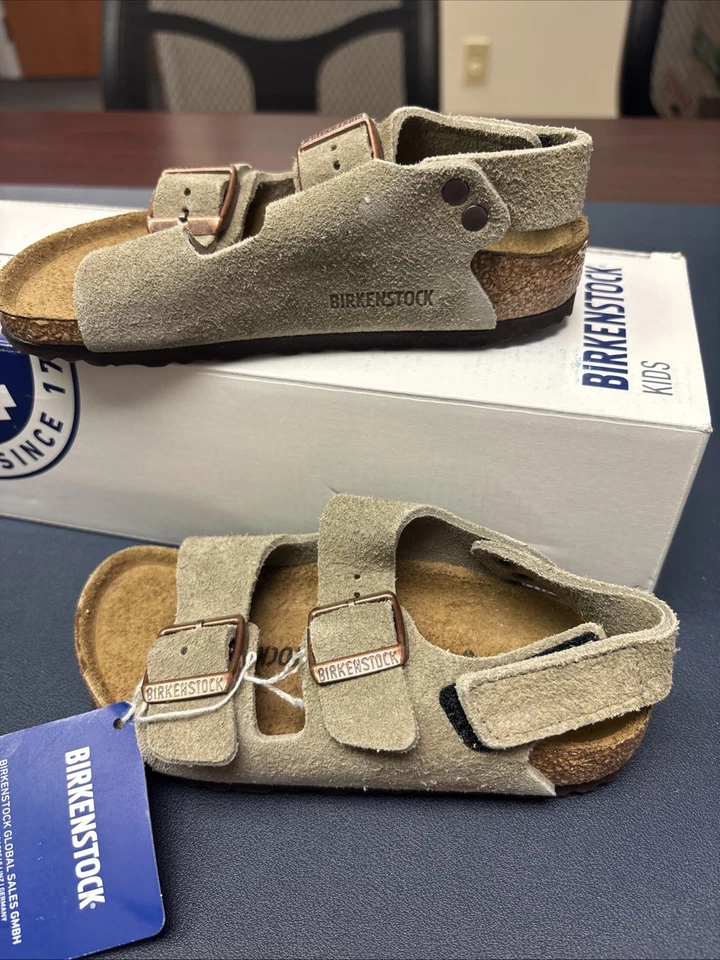 Sandalias Birkenstock Milano HL gamuza topo niños talla 27 Foto 4 de 4