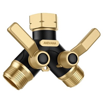 Hose Splitter 2 Way Heavy Duty, Garden Hose Splitter- Full Metal Body Y Type ...
