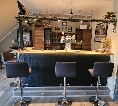 Eigenbau Hausbar, Kellerbar, Theke mit  Zapfanlage + viel Zubehör