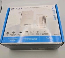 Netgear Powerline AV 200 Ultra Adapter Kit Open Box XAVB2001 Plug  Play Stream