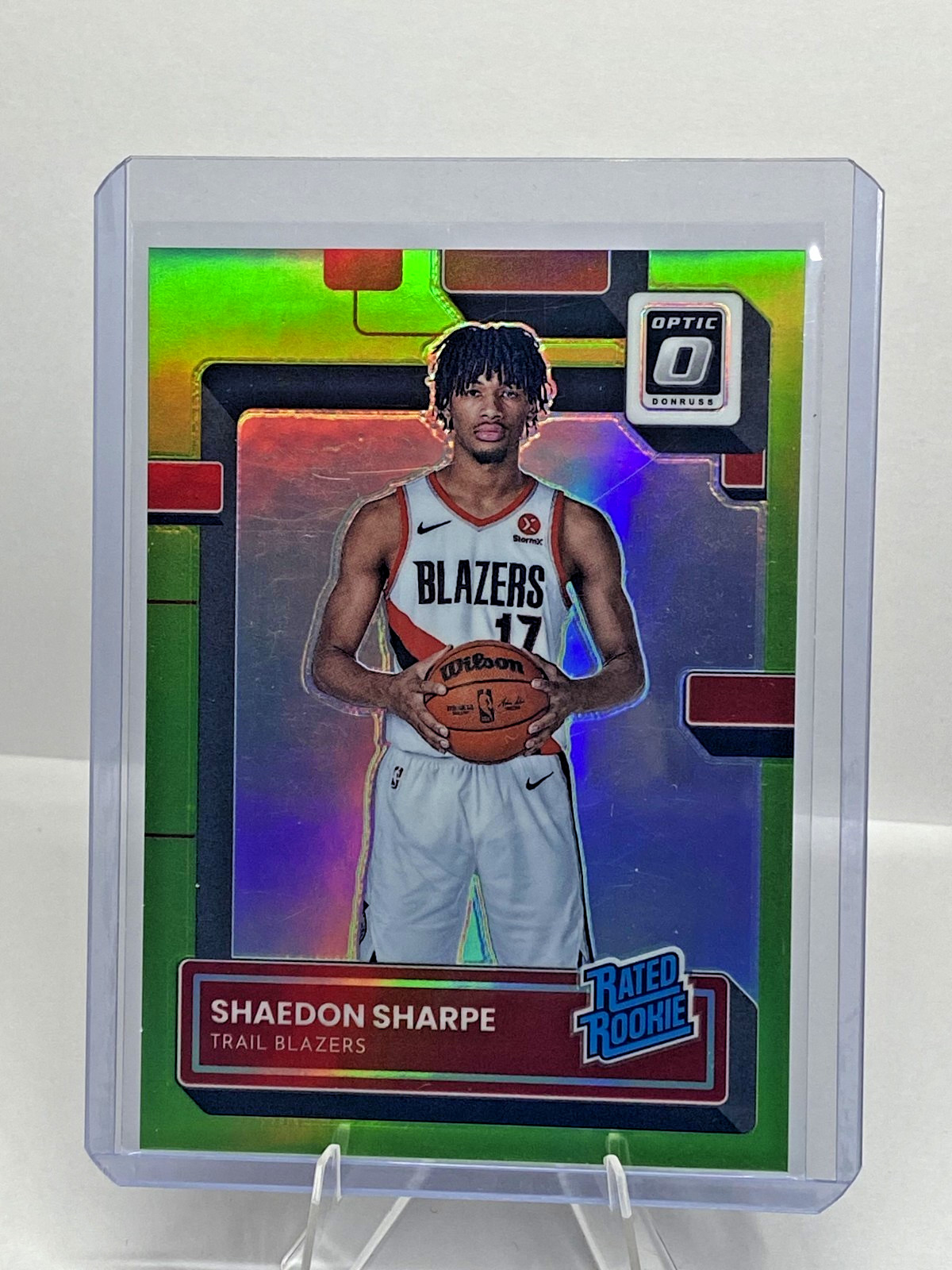 2022-23 Optic Rated Rookie Green Prizm Shaedon Sharpe RC #249 /149