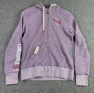 Lonsdale Womens Hoodie Jacket Purple Size 8 Full Zip