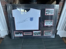 Sir Geoff Hurst Signed England 1966 World Cup Football Shirt. Icon Frame