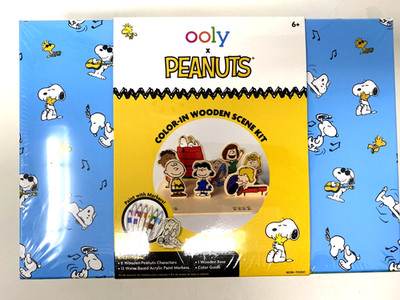Ooly x Peanuts Snoopy Wooden Scene Craft Kit w/ Paint Markers   Easter Gift