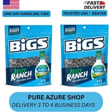 2 pack BIGS Sunflower Seeds, Hidden Valley Zesty Ranch Flavor, 5.35 oz.
