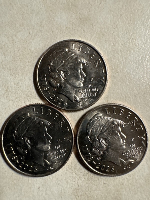 1776-2026 P Semiquincentennial, Emerging Liberty Dimes Lot of 3