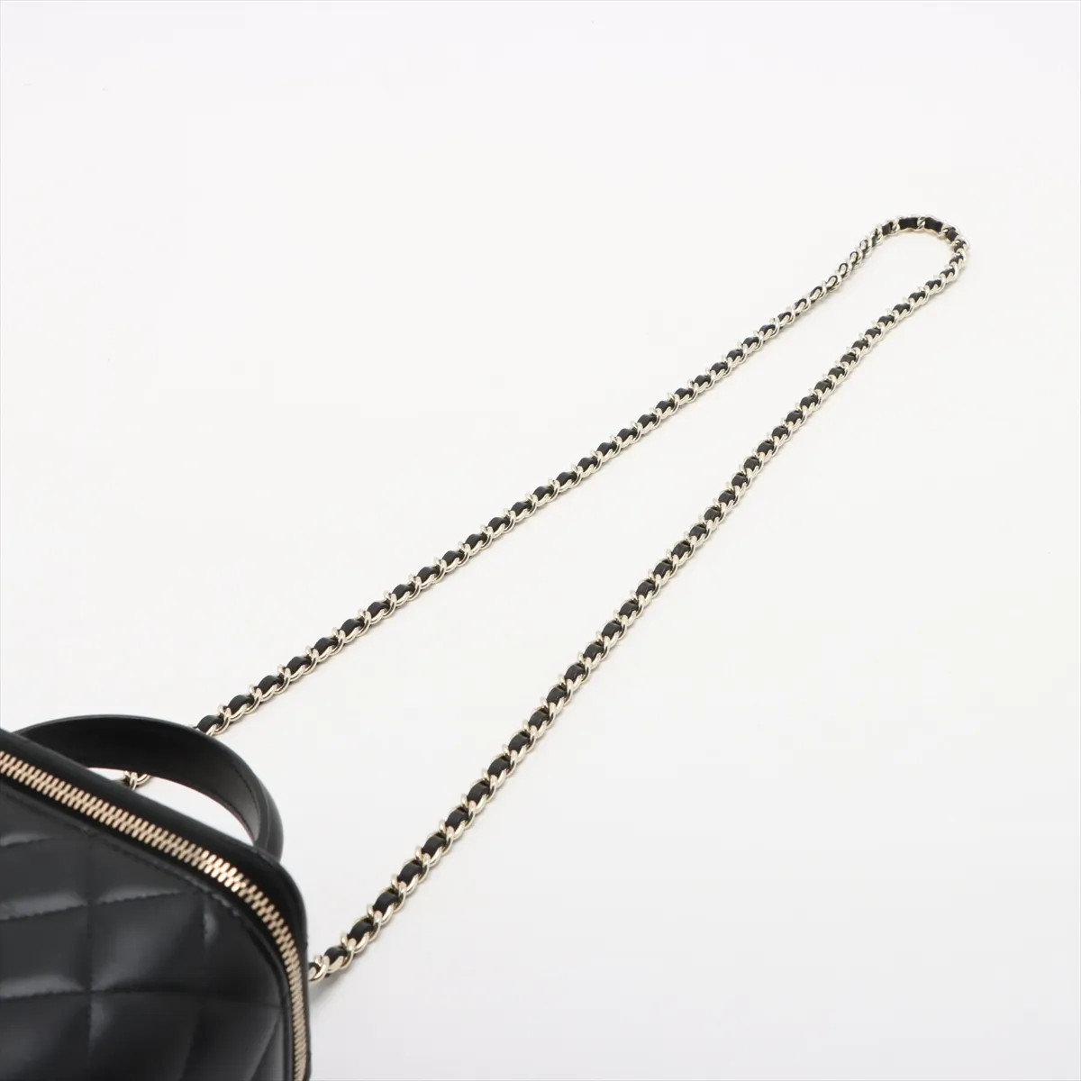 Chanel Matelasse Lambskin 2 Way Handbag Vanity Black Gold Metal Fittings random  thumbnail 7