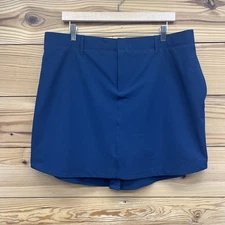 Under Armour Golf Skort Skirt XL Blue Black Stripe Under Shorts Heat NWT B119