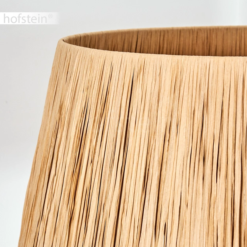 Hofstein Mila Metal/Bast Floor Lamp in Black/Beige Living Room Floor Lamp - Image 4 of 4