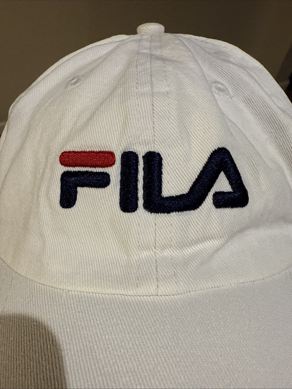 FILA white Adjustable Baseball Cap Embroidery - image 2