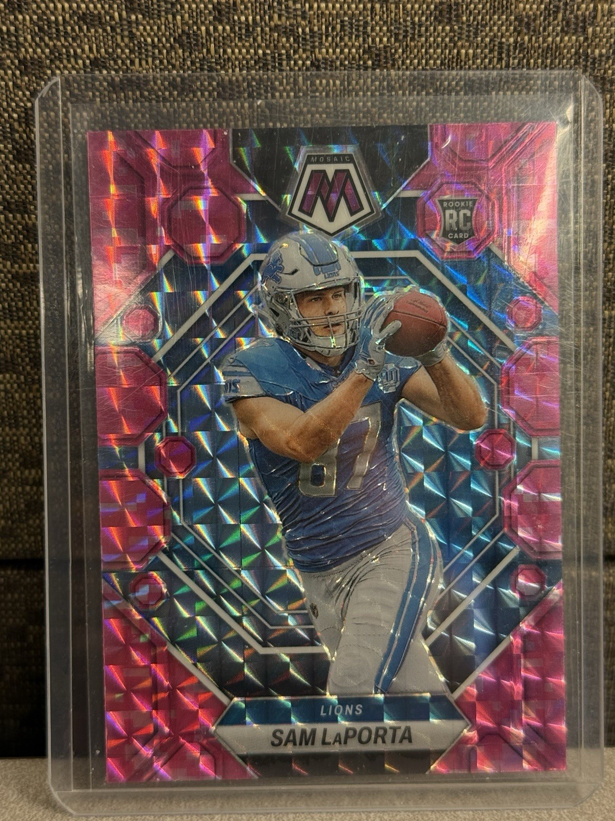 2023 Panini Mosaic - Rookie Sam LaPorta #360 Pink Camo Mosaic Prizm (RC)