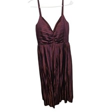 Burgundy Satin Prom Dress - Size 8 - New With Tags