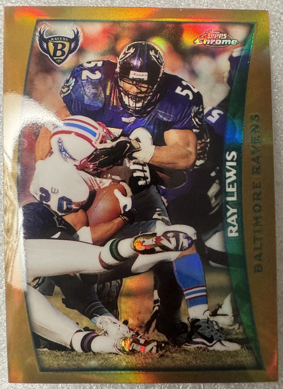 RAY LEWIS Refractor! 1998 TOPPS CHROME #72 Ravens MINT
