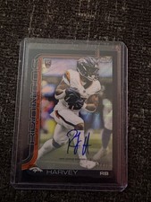 Topps 2025 Chrome RJ Harvey Broncos Rookie Autograph 7/10 Black Wave
