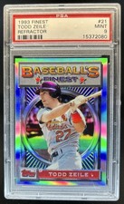 1993 Topps Finest Todd Zeile Refractor #21 Cardinals PSA 9