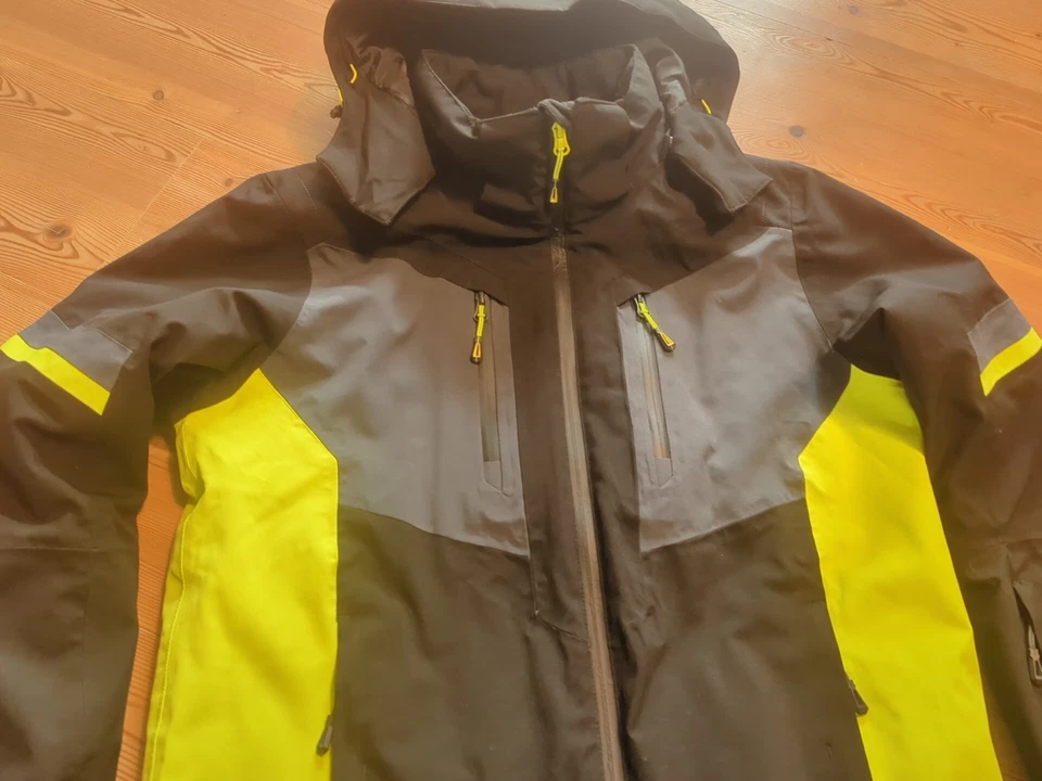 Icepeak Ski-Jacke Herren mit Kapuze Schwarz/Neongelb Gr.50 - Top! - Bild 3 von 4