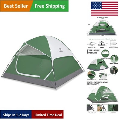 Spacious Portable Backpacking Tent for Families - Waterproof & Ventilated Design