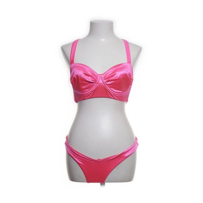 ASOS Design, Bikini, Größe: 65F, Elasthan/Polyamid, Pink, Einfarbig, Satin #EKe