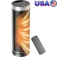 Indoor Electric Heater 1500W PTC Fast Heating Tower W/ Timer Remote Control New