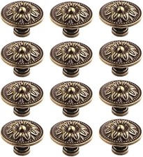 M&ouml;belgriffe Vintage 12 St&uuml;ck Retro Bronze Schubladenkn&ouml;pfe 30mm Schrankkn&ouml;pfe Br