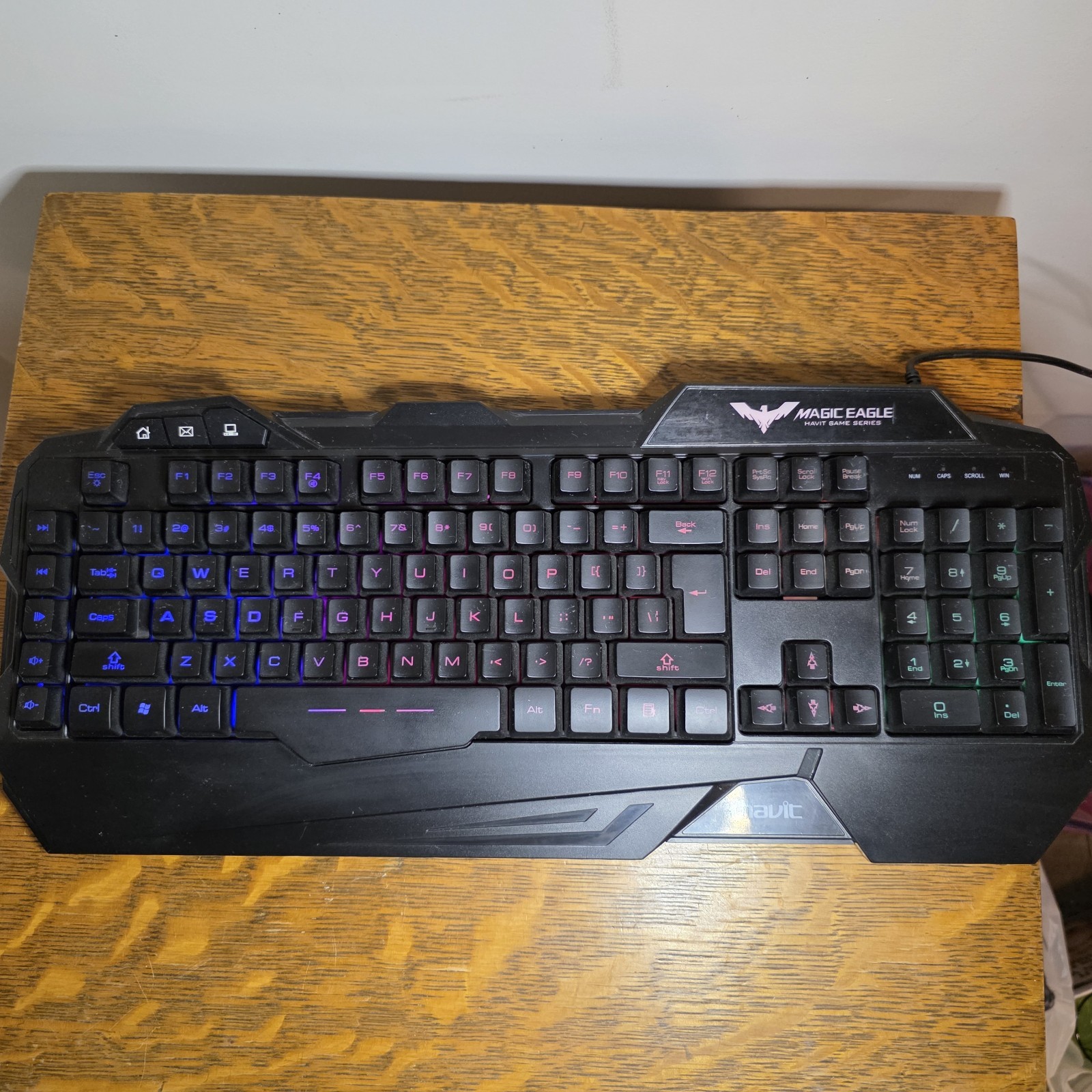 HAVIT Game Series Lighted Wired Keyboard for Gaming Works ma