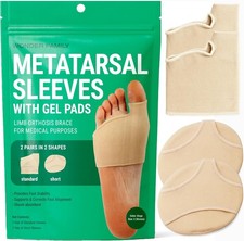Metatarsal Pads Gel Ball of Foot Cushions Pain Relief Forefoot Support 2 Pairs