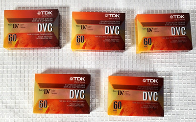 TDK DVC 60Min Mini Digital Video Cassette Tapes Superior Grade Lot Of 5