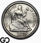 1872 Seated Liberty Half Dime, Details