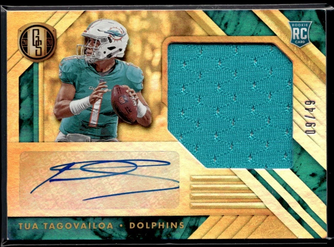 Tua Tagovailoa Panini Gold Standard Rookie Jersey Autographs Jumbo #TT Base