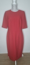 Hobbs London Designer Wool Mix Red Dress Size UK 14 in VGC.