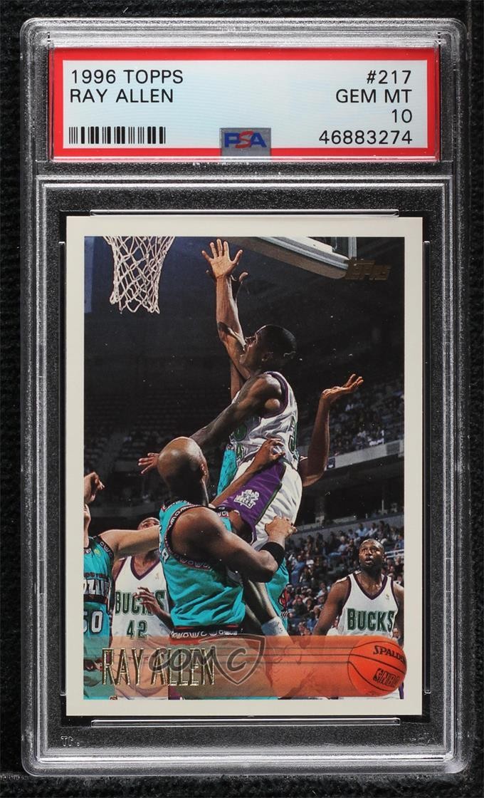 1996-97 Topps Ray Allen #217 PSA 10 GEM MT HOF 03up