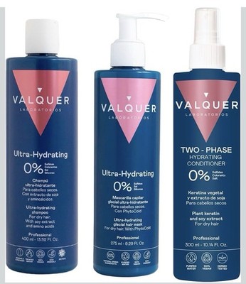 Valquer Ultra Moisturizing Shampoo, Cold Effect Hair Mask & Conditioner Set