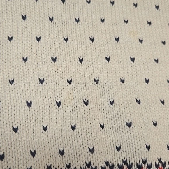 Janie and Jack Boy's Fair Isle Holiday Sweater 100% Cotton Size 7 - Faint Stains - Image 4 of 4