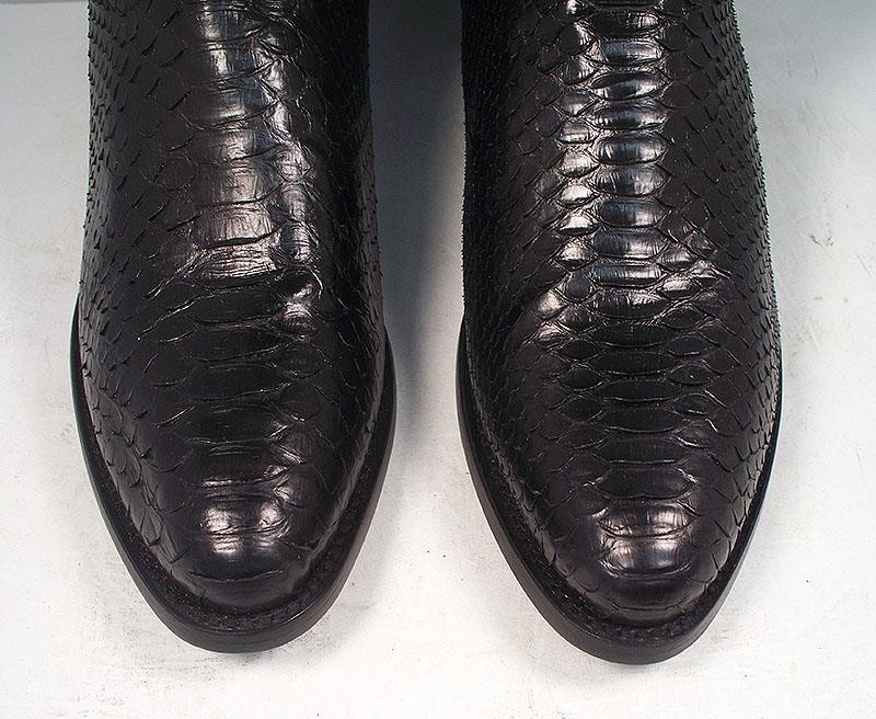 DAN POST MEN'S 9 D BLACK PYTHON WESTERN COWBOY BO… - image 2