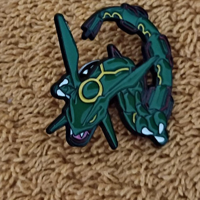 RAYQUAZA POKEMON PIN - metal enamel set lapel lot badge brooch pins green snake