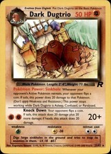 Dark Dugtrio 23/82 Rare Team Rocket Pokemon Unlimited Near Mint