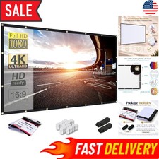 1080P HD 100 Inch Projector Screen - Ideal for Indoor  Outdoor Presentations