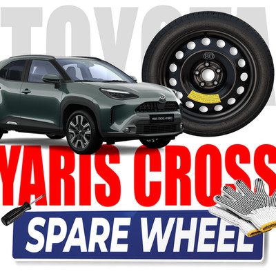Space Saver Spare Wheel 17'' For Toyota Yaris Cross Gloves Screwdriver R17 DOT 25